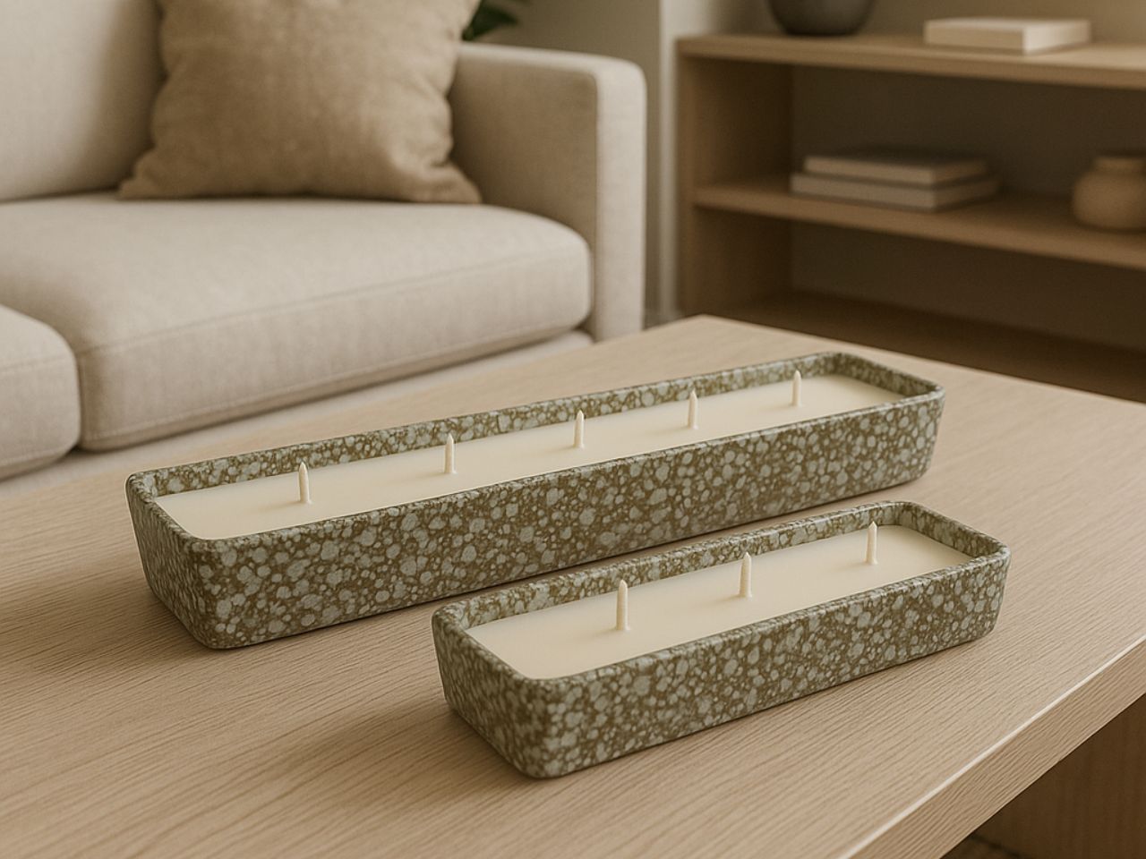 speckled-candles-on-coffee-table