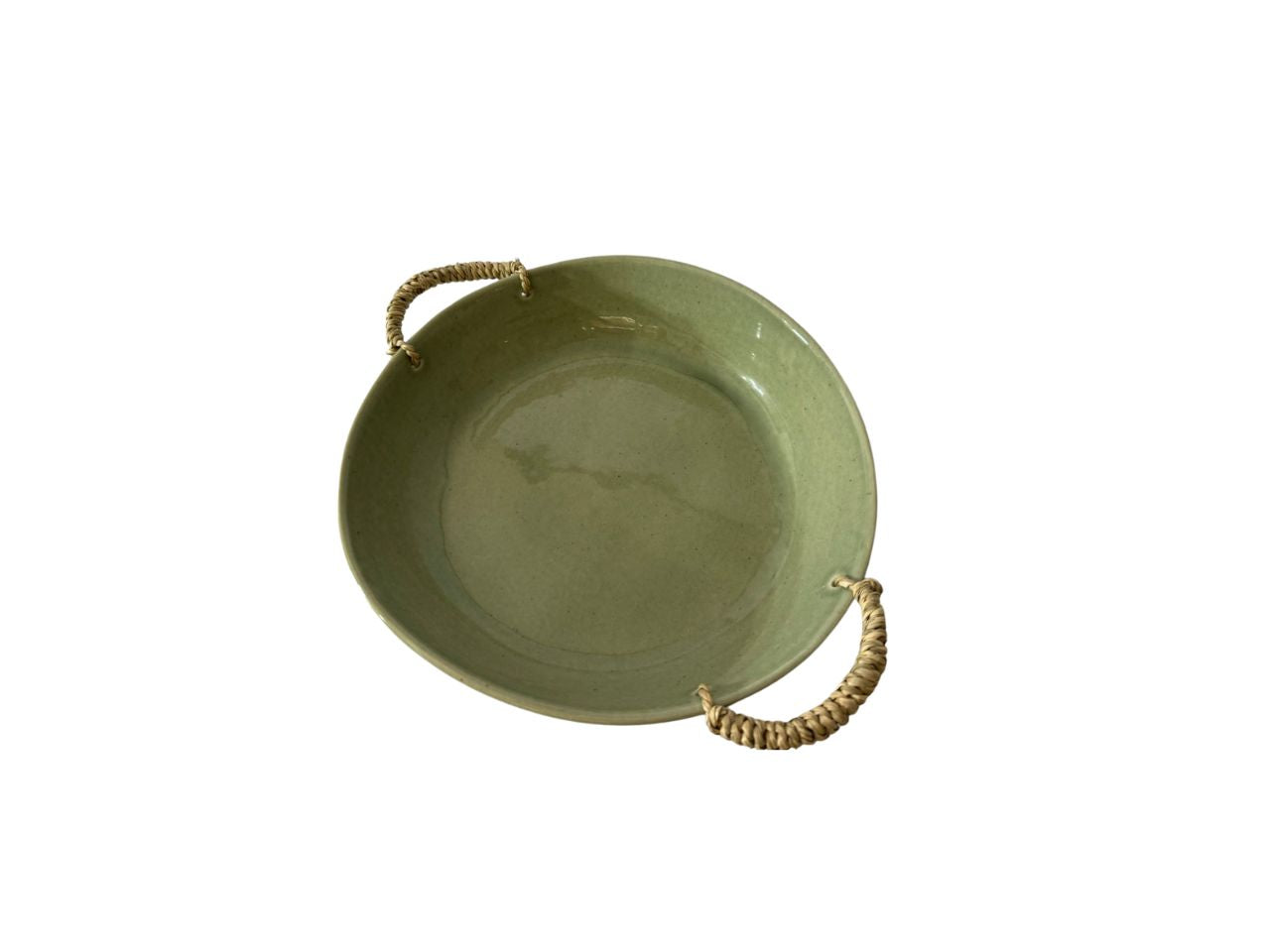 fruit-bowl-in-green-with-weaved-handles-top-view-milc-and-co-for-sale