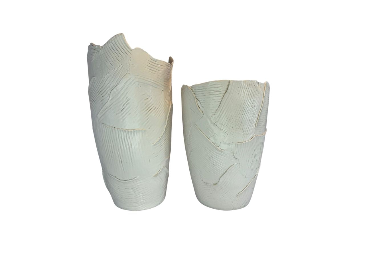 arge-and-small-layered-clay-vessel-next-to-each-other-milc-and-co-for-sale