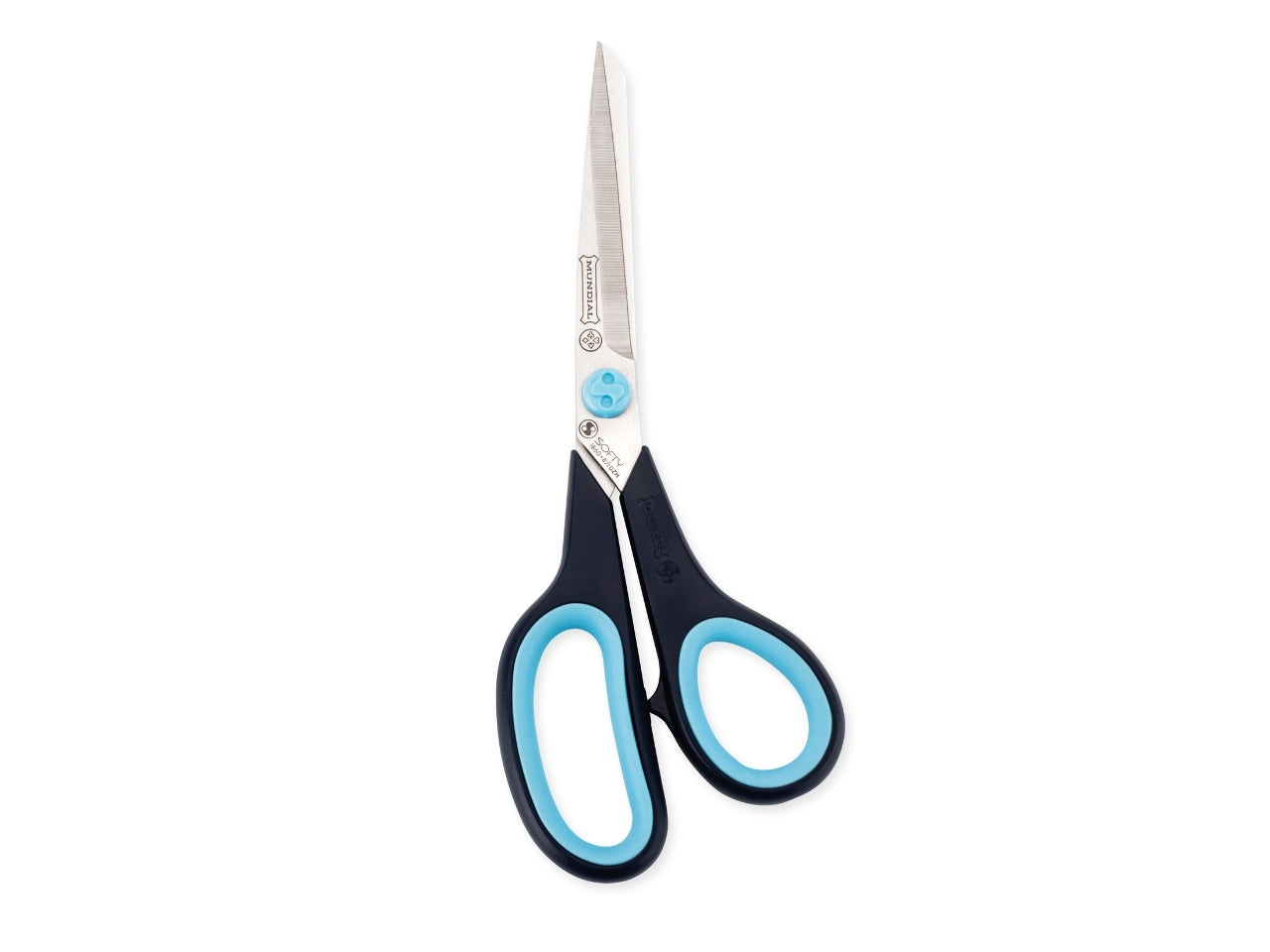 mundial-multipurpose-scissors-blue-and-black-handle-8-and-a-half-inch