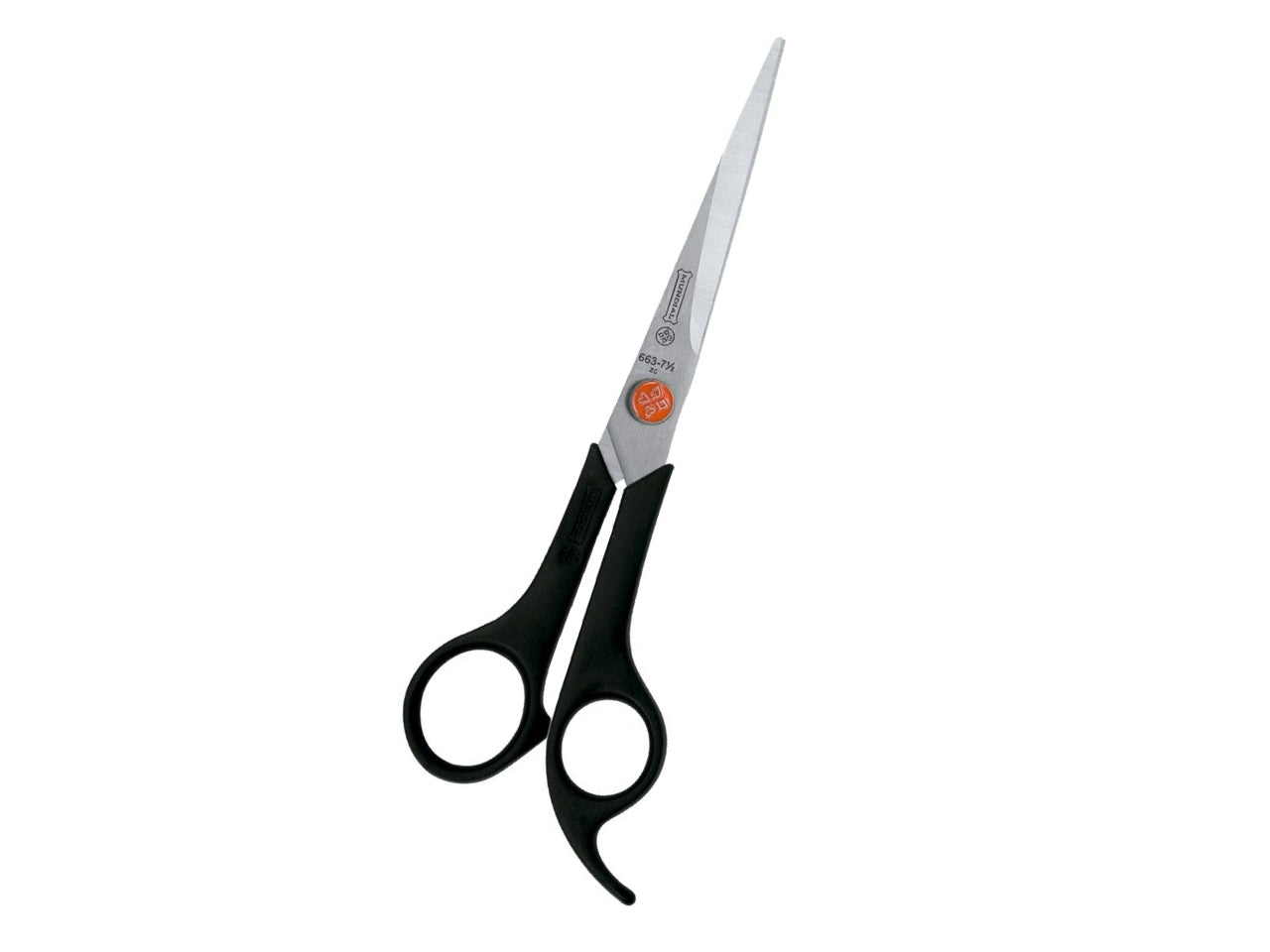 professional-hair-scissors-with-black-handle-stainless-steel-seven-and-a-half-inch-for-sale